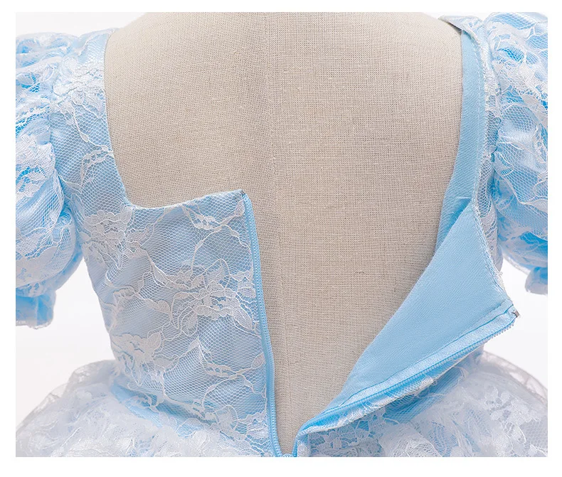 Baby Princess Dress Christmas Party Halloween Cosplay Costume Kids Lace Puff Sleeve Dresses for Girls Wedding | Детская одежда и