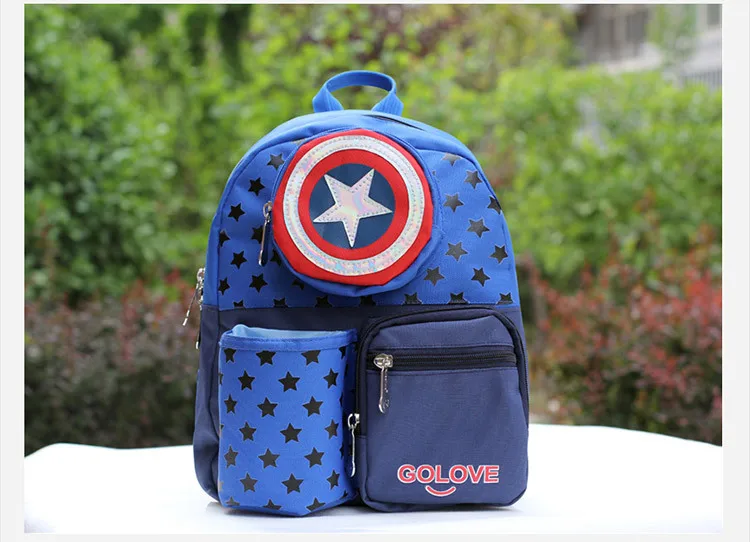 Детский рюкзак Captain America Shield школьный через плечо для ноутбука путешествий