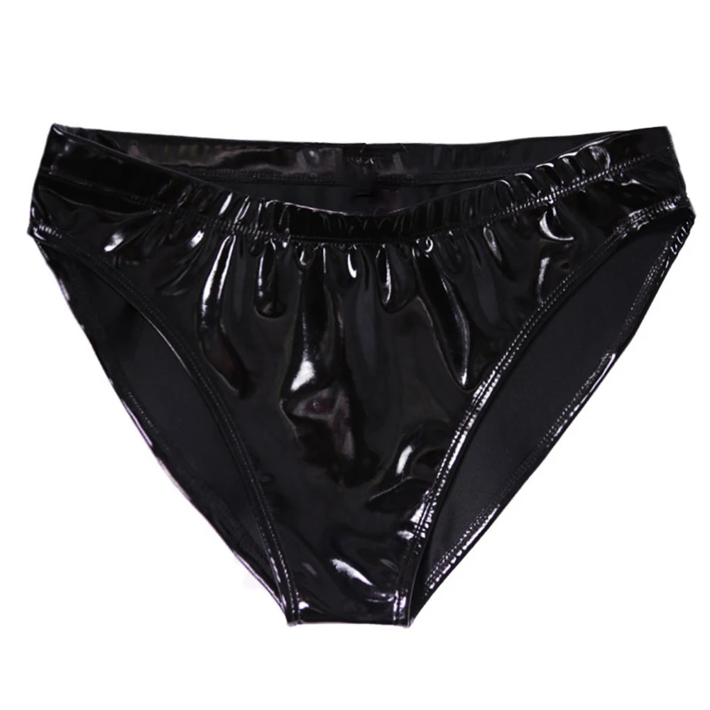 Faux Leather Briefs Women Sexy Slink Shiny Wet Look Panties Bikini Thong Brief Clubwear Exotic Lingerie M-3XL 3 Styles