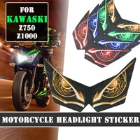 motorcycle 3d front fairing headlight stickers head light sticker protection guard for kawasaki z750 z1000 z 750 1000 z