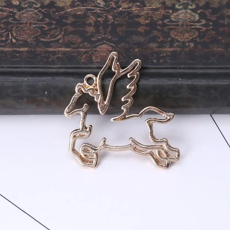 3 шт Дракон лошадь рамка кулон Установка Кабошон УФ Смола ювелирные изделия L4ME