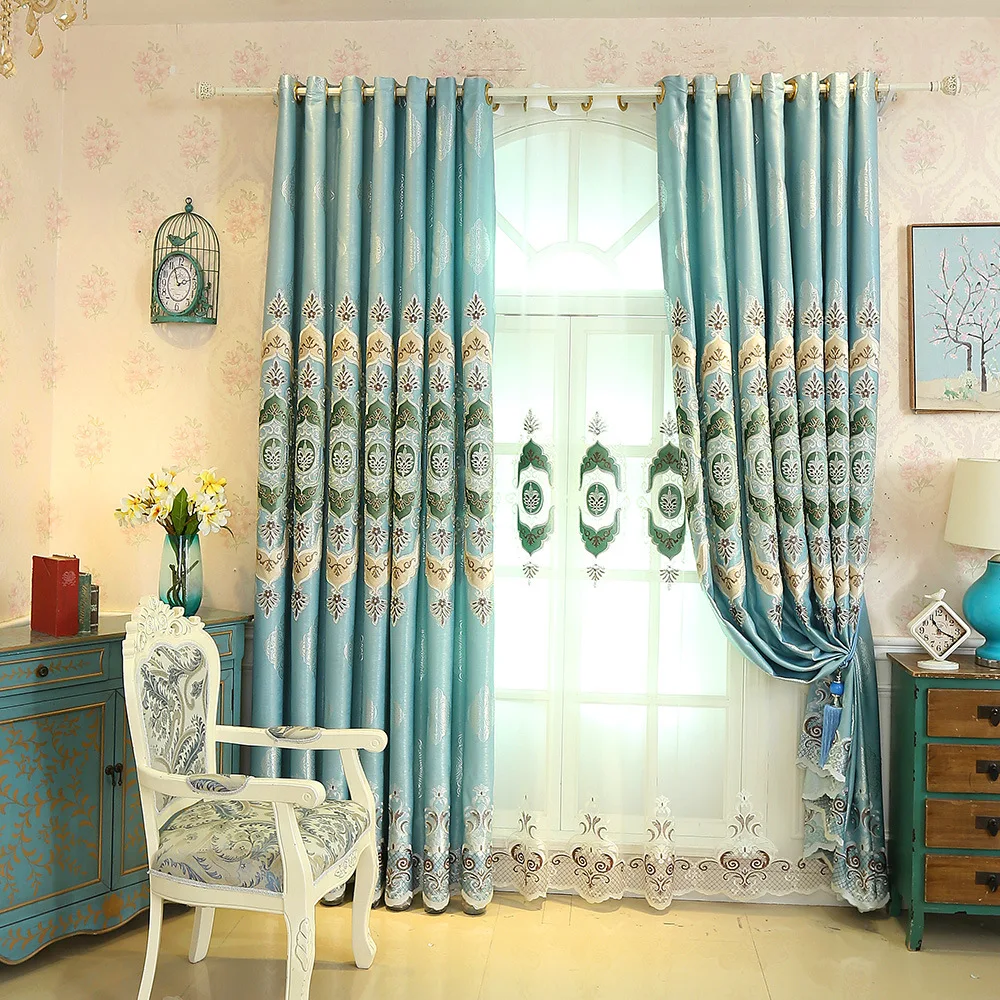 Синие занавески на заказ для мальчиков плавающие гостиной спальни окна