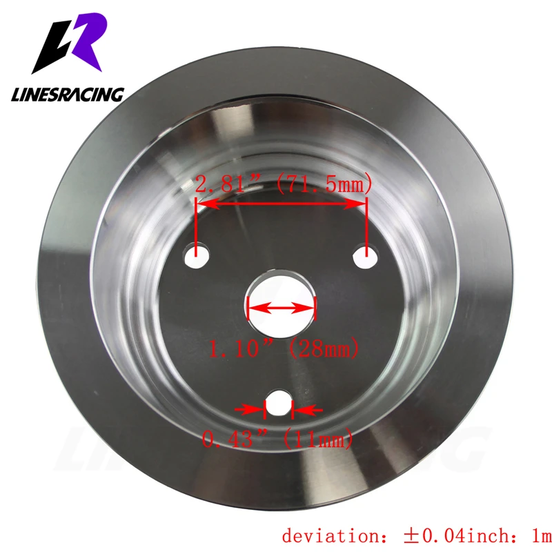 Подходит для небольших BlockChevy живые обои Алюминий 3 паз шкив коленчатого вала