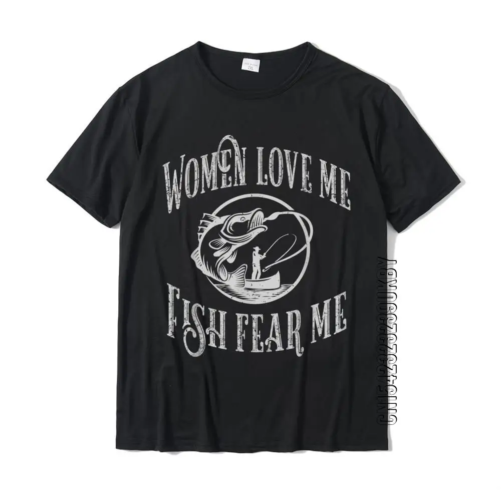 Забавная шуточная графика для рыбака-женская футболка с надписью Love Me Fish страх