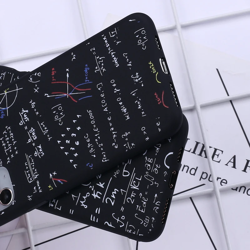 Physics Chemical Mathematics Phone Cover For iPhone 12 11 13Pro Max Mini X XS XR Max 8 7Plus 8Plus SE Soft Silicone Case Fundas