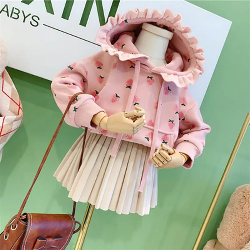 Детская толстовка с капюшоном плиссированная юбка принцессы для девочек