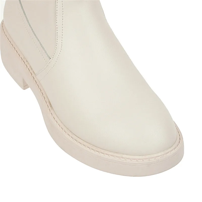 Женские сапоги до колена MORAZORA черные/Серебристые однотонные на среднем каблуке с