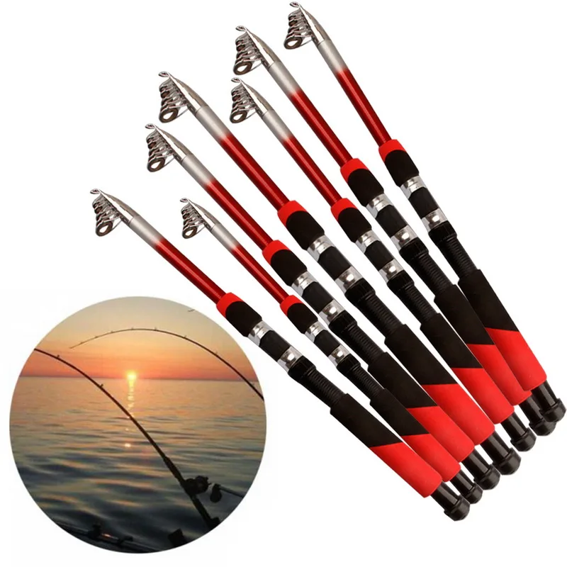 Новая портативная телескопическая рыболовная удочка из стекловолокна для