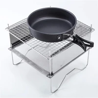new outdoor camping stainless steel folding bonfire barbecue burning firewood stove mini fire pit portable picnic stove