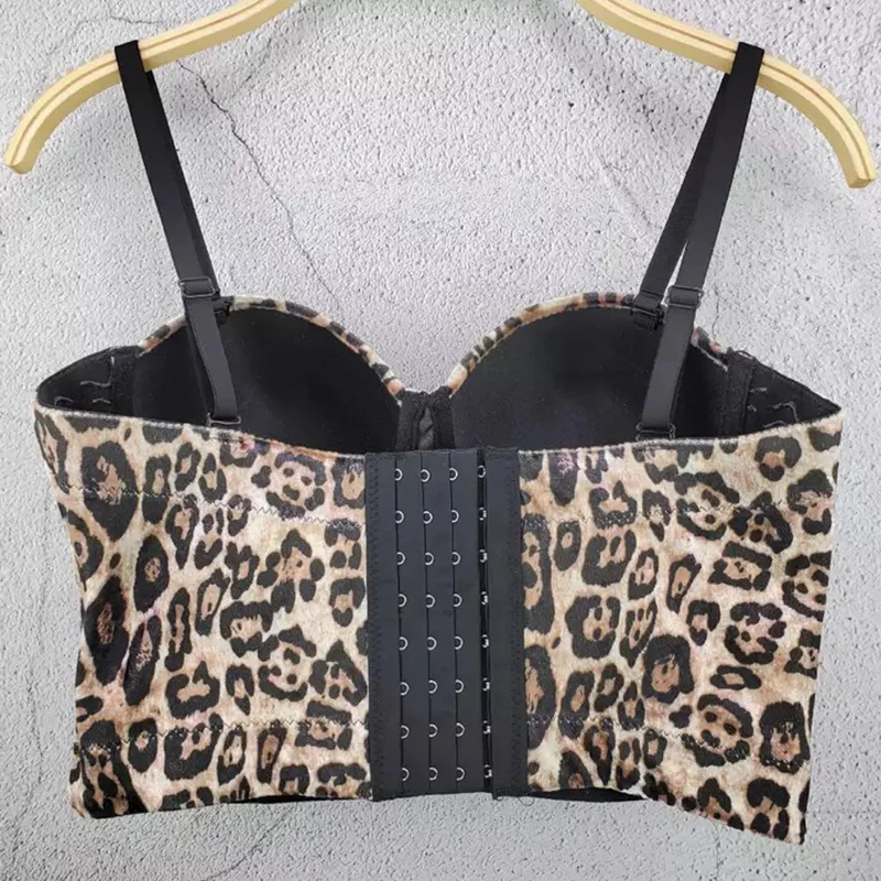 кроп crop top Street Leopard Female Yellow Black Short Bras for Women Daily Party outfits fashion festival oversized Camis women