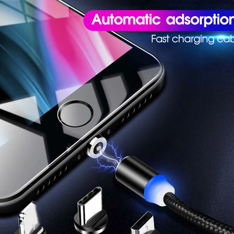 Tutew световой поток магнитное освещение 8 Pin USB кабель для iPhone XR X 7 Micro зарядное