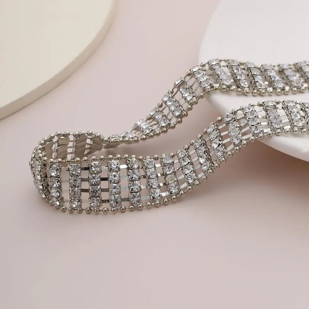 Cross-border street dance sexy wild claw chain drill body female personality fashion micro-set rhinestone geometric belt | Украшения и