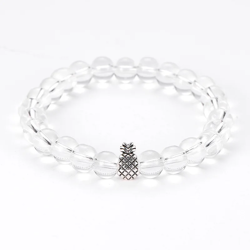 Женские и мужские браслеты из сплава в форме ананаса многоцветные вулканические