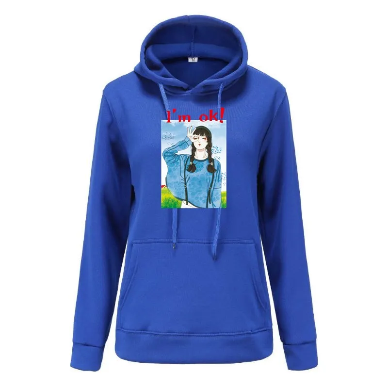 2020 горячая Распродажа Весна Kawaii пустой Женский свитшот Kpop однотонные толстовки