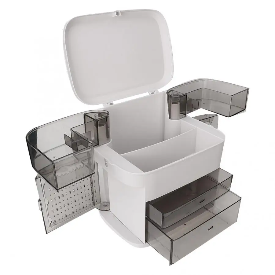 Многофункциональный ящик для хранения косметики помады портативный органайзер