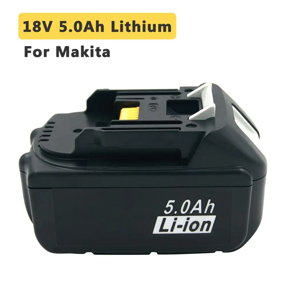 Литиевая батарея BL1850 5000 мАч для Makita 18 в 5 0 Ач Bl1830 BL1840 BL1860 LXT400 194204 перезаряжаемый