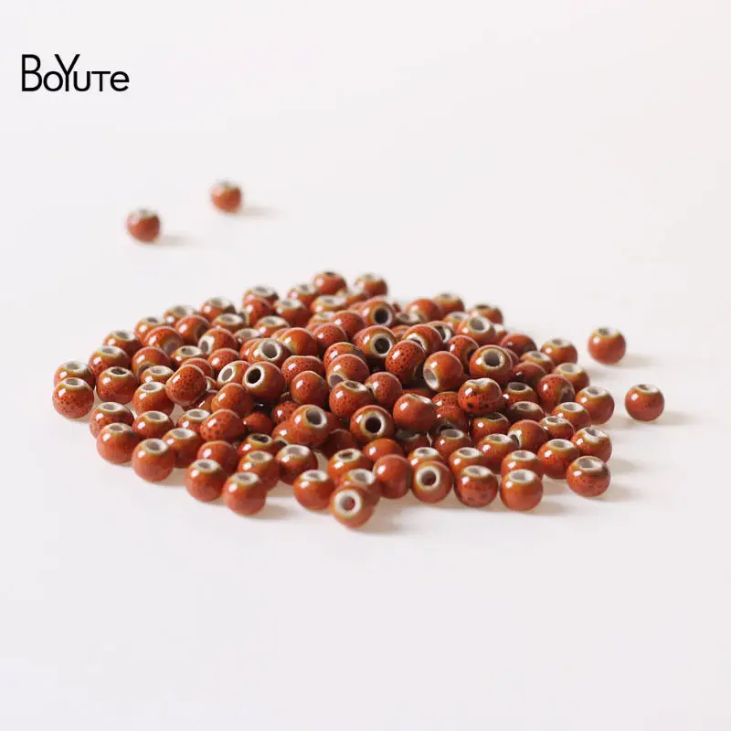 Beads 6 BoYuTe 50 шт 6 мм 8 мм глазурные керамические, фарфоровые шарики Diy ручной работы для изготовления ювелирных изделий - Цвет: Beads 6