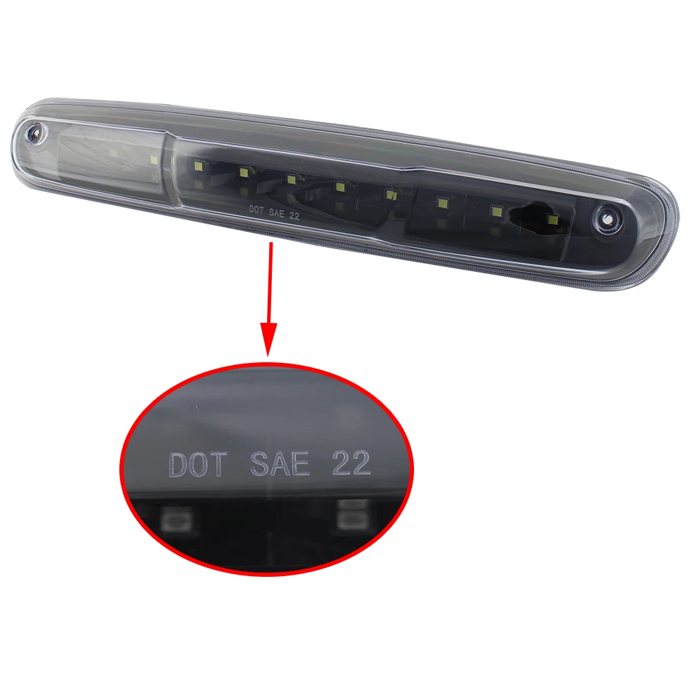 Third Stop Led Light High Mount LED 3rd Brake Taillight Smoke Clear for Chevy Silverado GMC Sierra 2007-2013 | Автомобили и