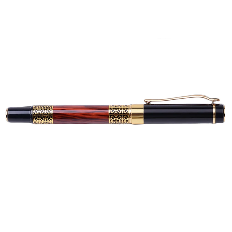 Chinese Classical Roller Ball Pen Elegant Golden Metal Ballpoint for Office Business Signature School Student Gift |