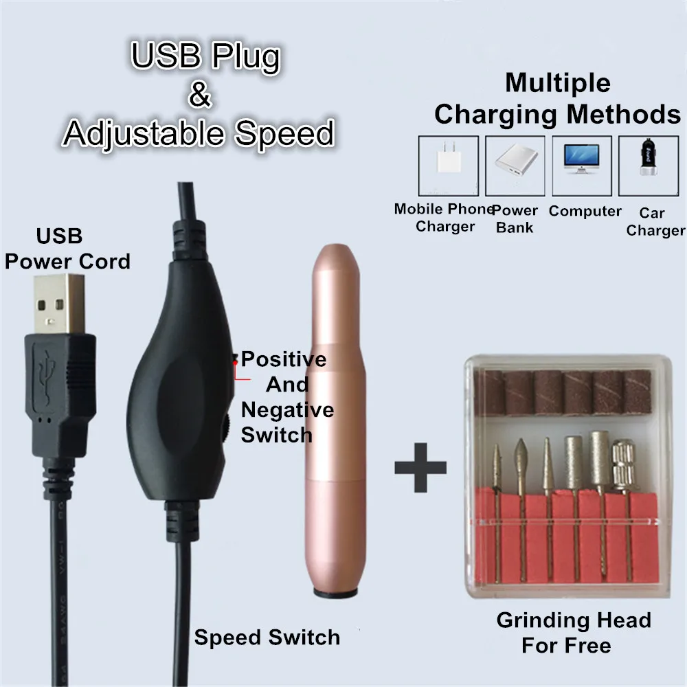 

Pro Portable Electric Nail Drill Machine For Manicure Pedicure Electric Nail Cutter Metal Portable Pen Shape Nail Art Equipment