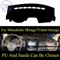 customize for mitsubishi mirage 15 19triton 16 19attrage dashboard console cover pu leather suede protector sunshield pad