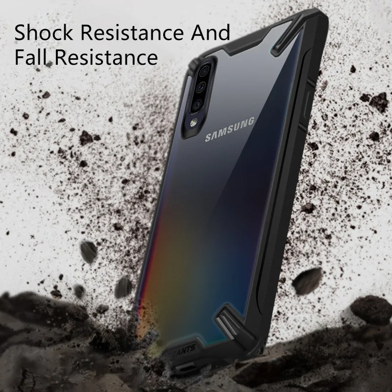 A51 Case for Samsung Galaxy A71 Note 10 Plus Airbag Anti-fall Shell Transparent Acrylic Mobile Phone Cover |