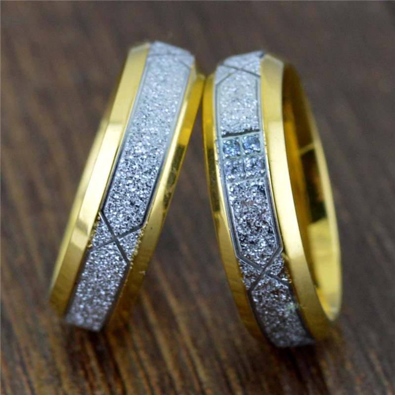 

2020 New Vintage Multi Layers Matte Finger Rings With Cubic Zirconia Bohemian Gold Color Stainless Steel Bague for Women Girl