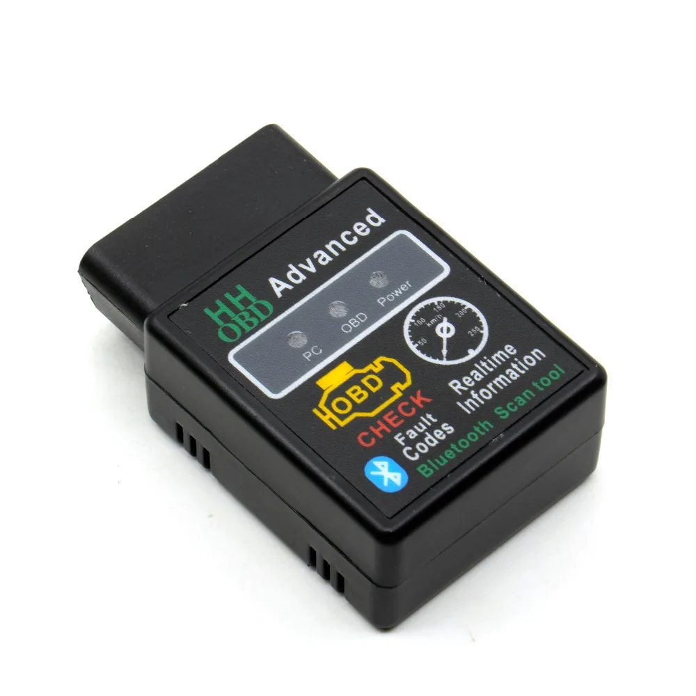 HH OBD расширенный мини ELM327 v2.1 черный Bluetooth OBD2 автомобильный CAN беспроводной адаптер