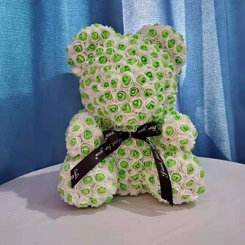 Лидер продаж подарок на день Святого Валентина мишка тедди роза искусственные