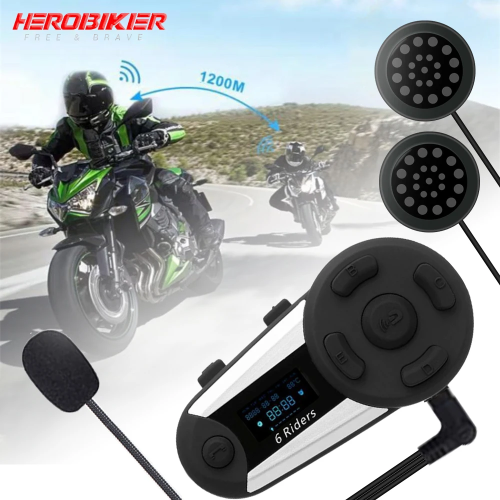 Гарнитура HEROBIKER мотоциклетная водонепроницаемая для шлема переговорное