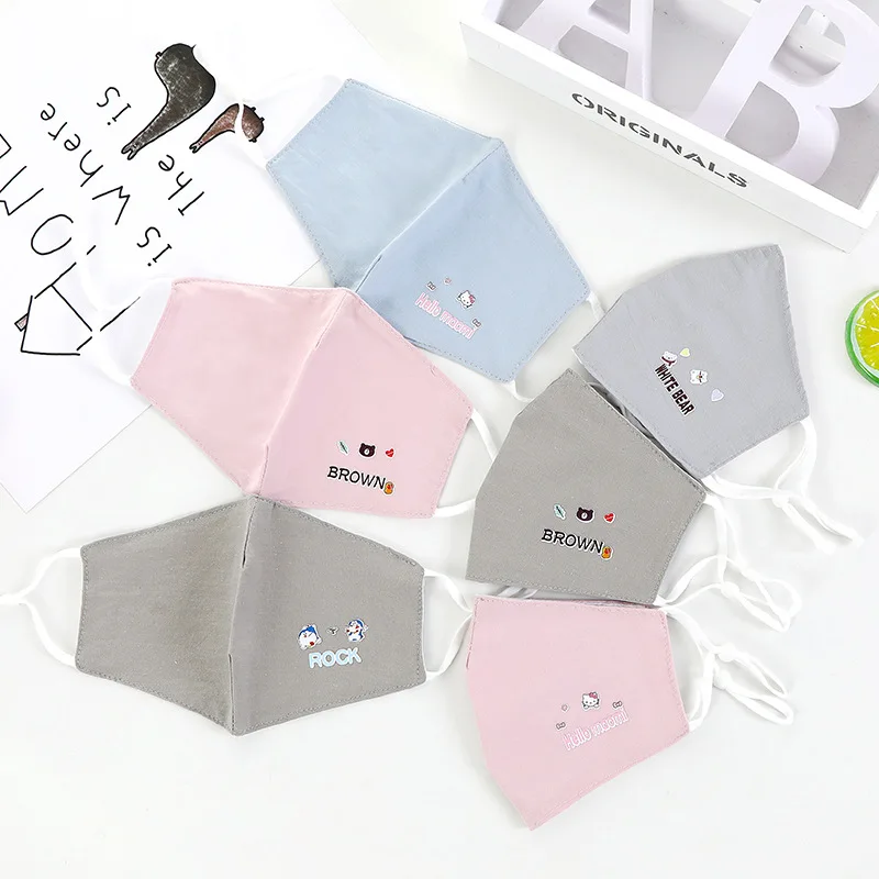 Модная Повседневная велосипедная маска для лица с мультяшным принтом женщин и