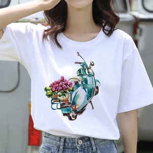 Womens T-shirt  Harajuku graphic T-shirt Women Aesthetic shirt Ullzang Vintage 90s tshirt New Fashion Top Tees Female