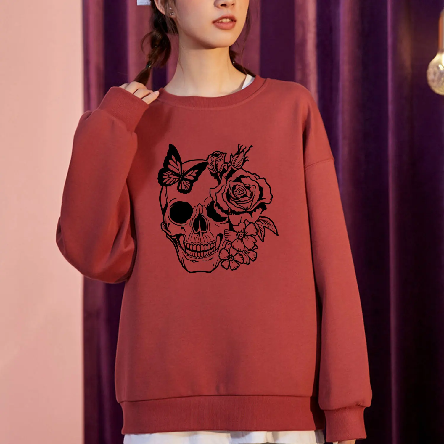 Модные индивидуальные наклейки с надписью цветами бабочкой черепом