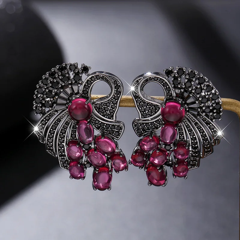 

ANGYANG Fashion Women Earrings Stud Earrings For Women New Bohemian 2020 Geometric Zircon Earrings Jewelry