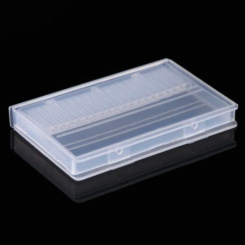 Прозрачный пластиковый ящик для хранения сверл ногтей стойка дисплей 20 слотов 14