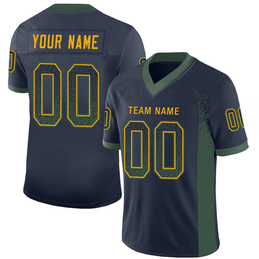 Wholesale Custom Football Jersey Rugby Jersey Gradient Printing Team Name Number Cool Training Game Short Shirt For Men&Boy