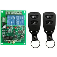433mhz wireless remote control light switch 10a relay output radio dc12v 24v 2ch 2 ch receiver module belt buckle transmitter