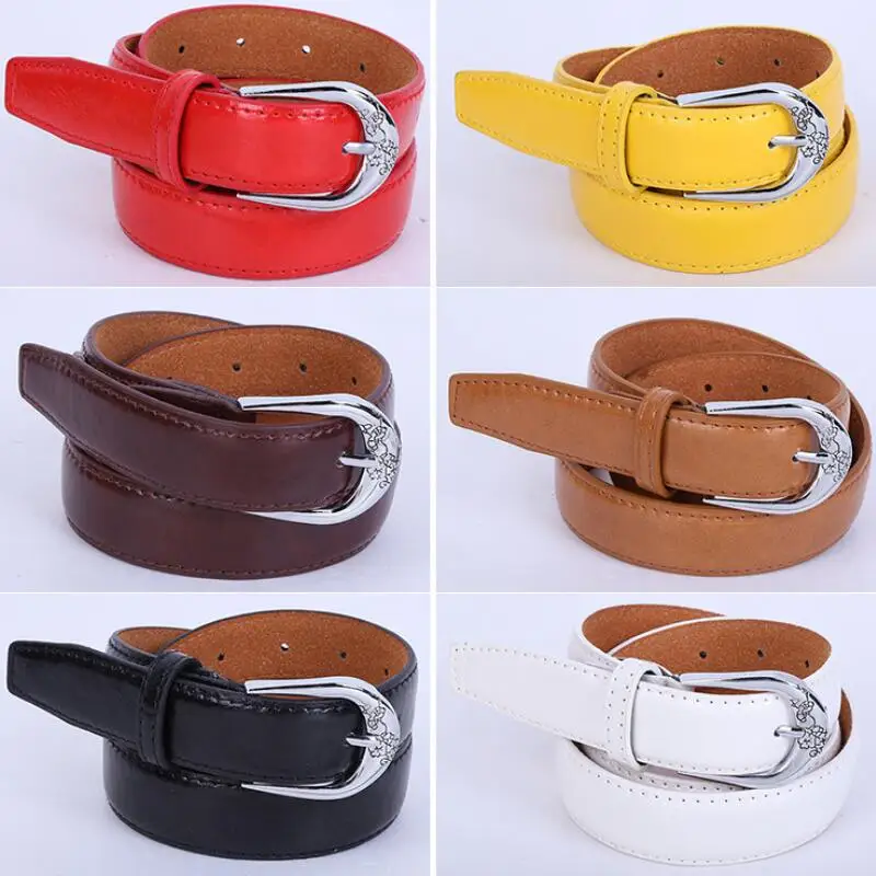 

Fashion trend Women's Belt New Designer Fashion Straps Female Waistband Pin Buckles leisure Women Jeans Belts 80-100cm