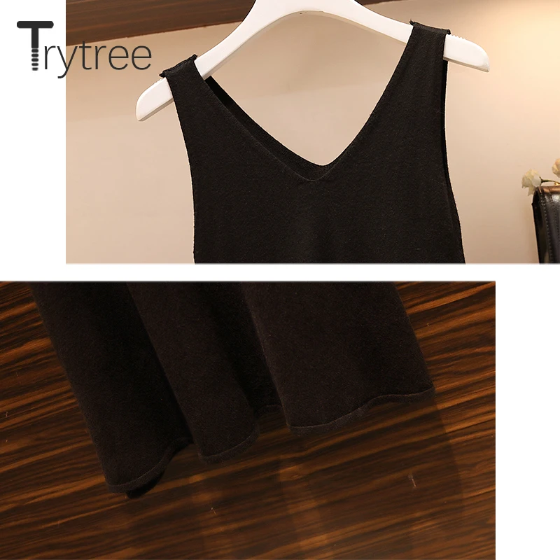 Осенне-зимний комплект из двух предметов Trytree 2020 повседневный свободный