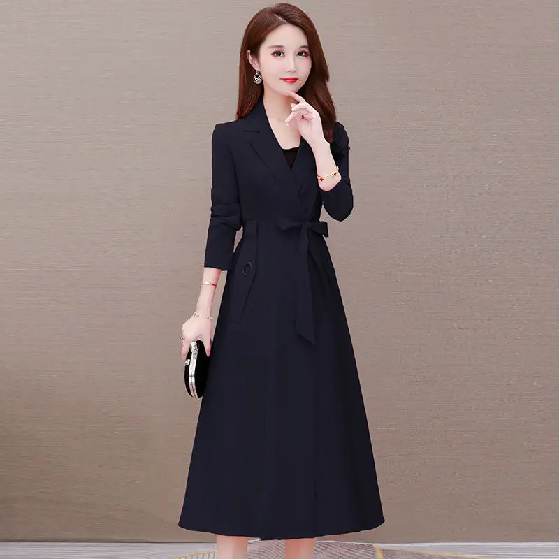 Women 2020 Autumn Winter Trench Coat Female Belt Slim Long Casaco Feminino Abrigos Mujer Casual Windbreaker Outerwear G729 | Женская