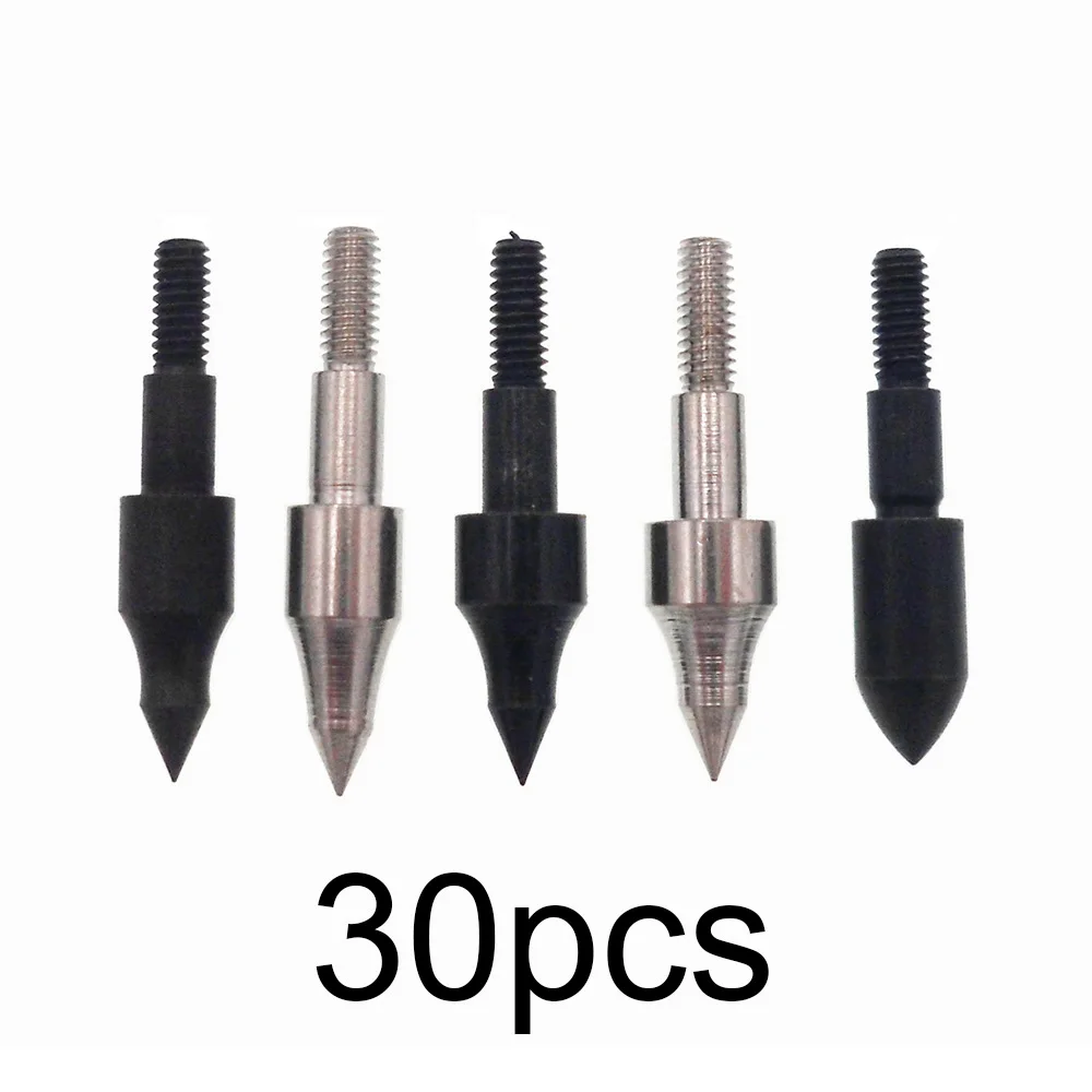 30 шт. 100 зерен стрелы винтовые вставки наконечники для стрельбы из лука