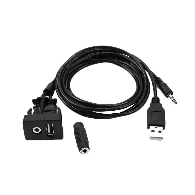 1 м Dash USB порт Панель 3 5 мм AUX удлинитель для Toyota Camry Corolla аудио разъем с поддержкой