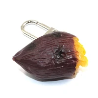 gran oferta de korean simulation roasted sweet potato keychain key ring pendent bag decor gift pendant joyer%c3%ada keychains