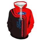 Толстовка с капюшоном для мужчин и женщин, с 3D рисунком, с капюшоном для Ford, chaqueta с cremallera для работы вне дома, Джерси