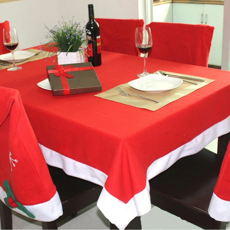 

Christmas Tablecloth + Christmas Snowflake Chair Sets Kits Christmas Decorations For Home New Year Decoration