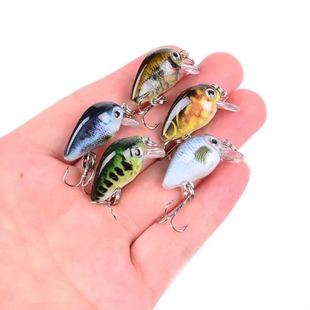 Mini Crankbait Hard Fishing Lures Trolling Rattling Baits 5pcs/Lot Small Lure 2g Mini Crankbait Hard Fishing Lures Trolling Rattling Baits 5pcs/Lot Small Lure 2g