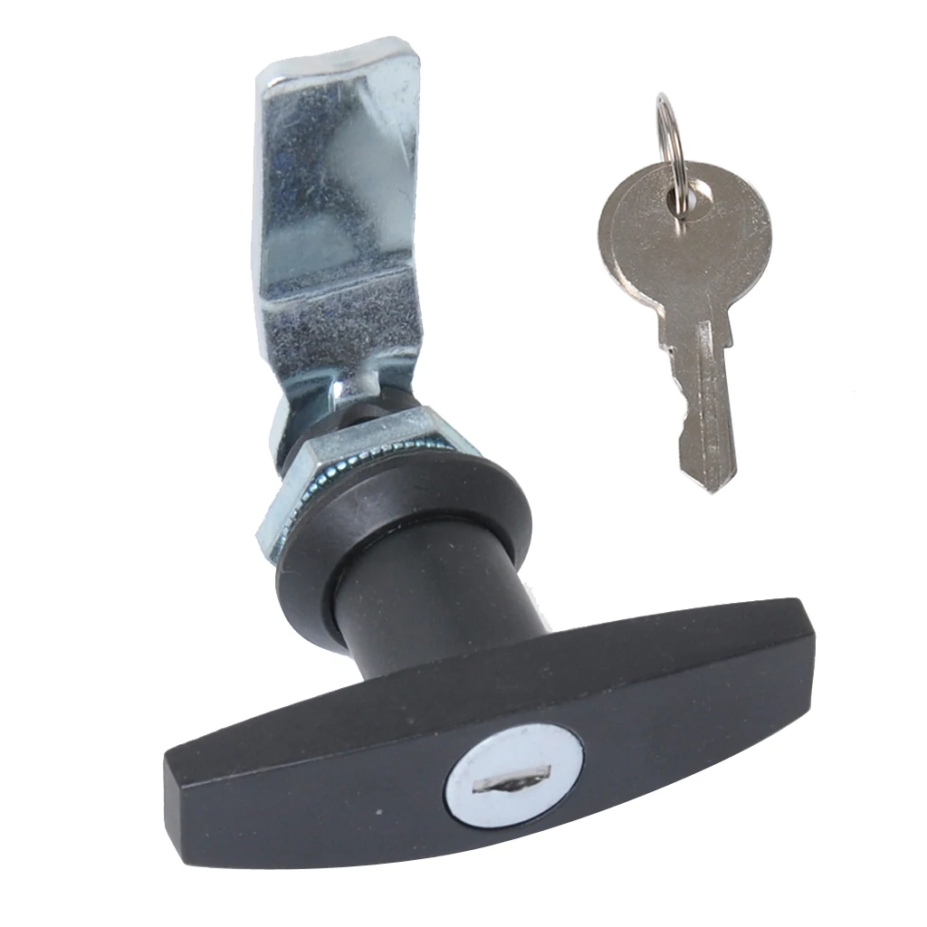 

Black T-Handle Garage Door Lock 77mm lock handle garage door latch