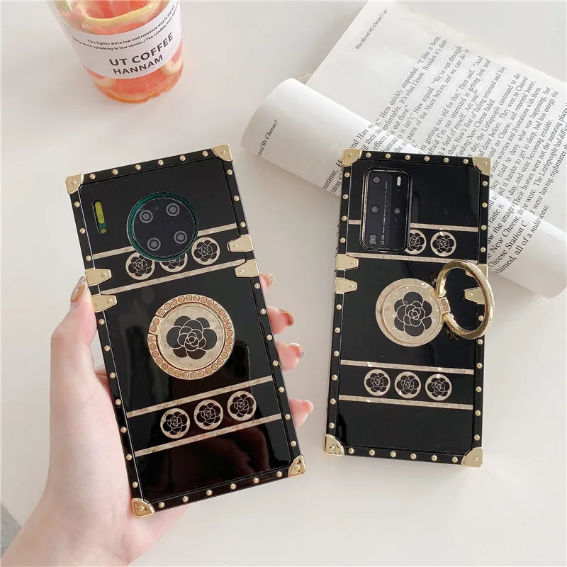 Роскошный квадратный чехол для Apple iPhone 14 11 12 13 Pro Max Mini X XS XR 7 8 Plus SE2020 Samsung Galaxy S 9 10 Note 20