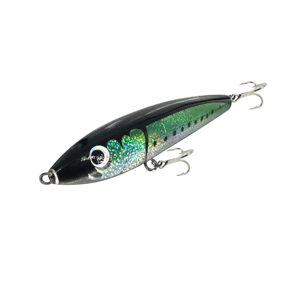 Pesca de Madeira Como Corrico Lápis Nadar Stickbait Isca 65g100g Topwater Wobblers gt Atum Artificial Flutuante Longa Fundição Pesca 14 artificial flutuante longa fundição pesca