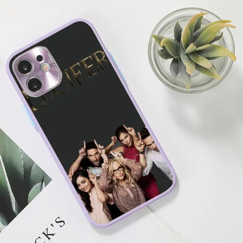 

American TV Degenerate angel Lucifer Phone Case Color Matte Transparent for iPhone 7 8 11 12 s mini pro X XS XR MAX Plus funda